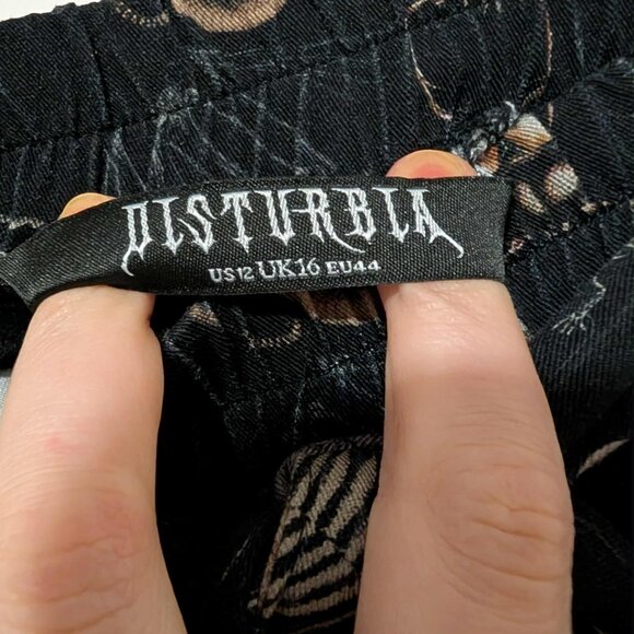 EUC Disturbia Maudeline Victoriana Print Eco-Viscose Midaxi Skirt - Picture 3 of 5